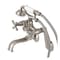 Kingston Brass KS229SN Tub Wall Mount Clawfoot Tub Faucet with Hand Shower, Brushed Nickel KS229SN - alternate 1
